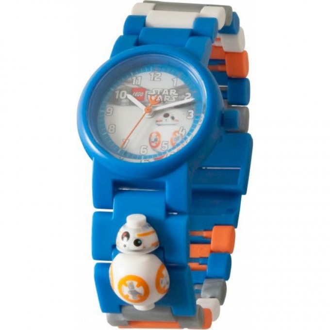 Часы наручные аналоговые LEGO STAR WARS EPISODE 7 BB-8 с минифигурой на ремешке 8020929
