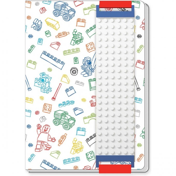 Книга для записей с закладкой LEGO, белый (96 листов, линейка) 51525L 331461