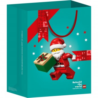 Пакет подарочный НГ LEGO «САНТА», 40*30 (средний) BagM_NY_santa